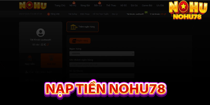 Nạp Tiền Nohu78